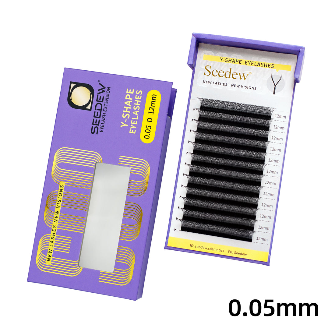 0.05mm Double Split Tips YY Eyelash Extensions