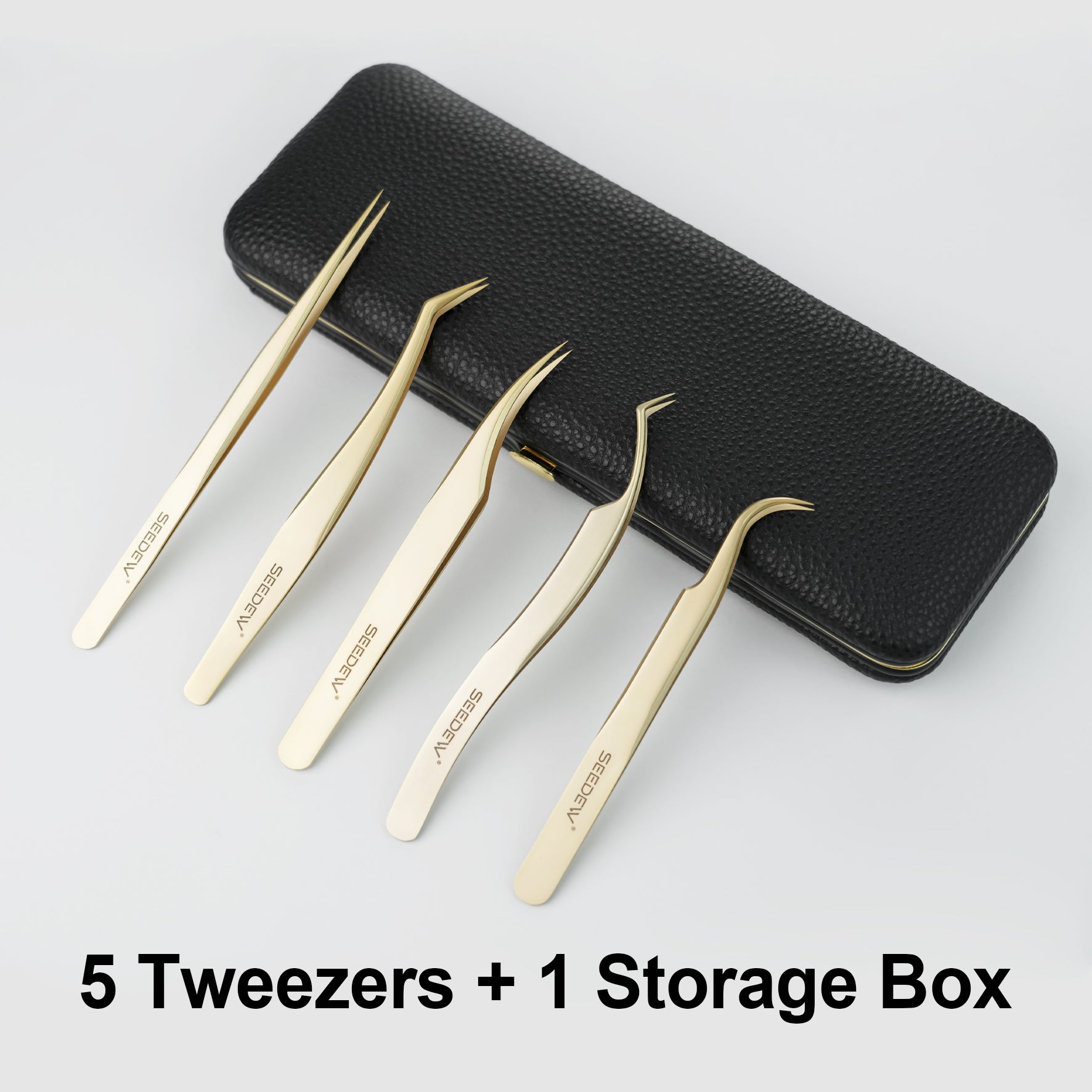 Professional Tweezers Set(L) 5Pcs/set for Eyelash Extensions