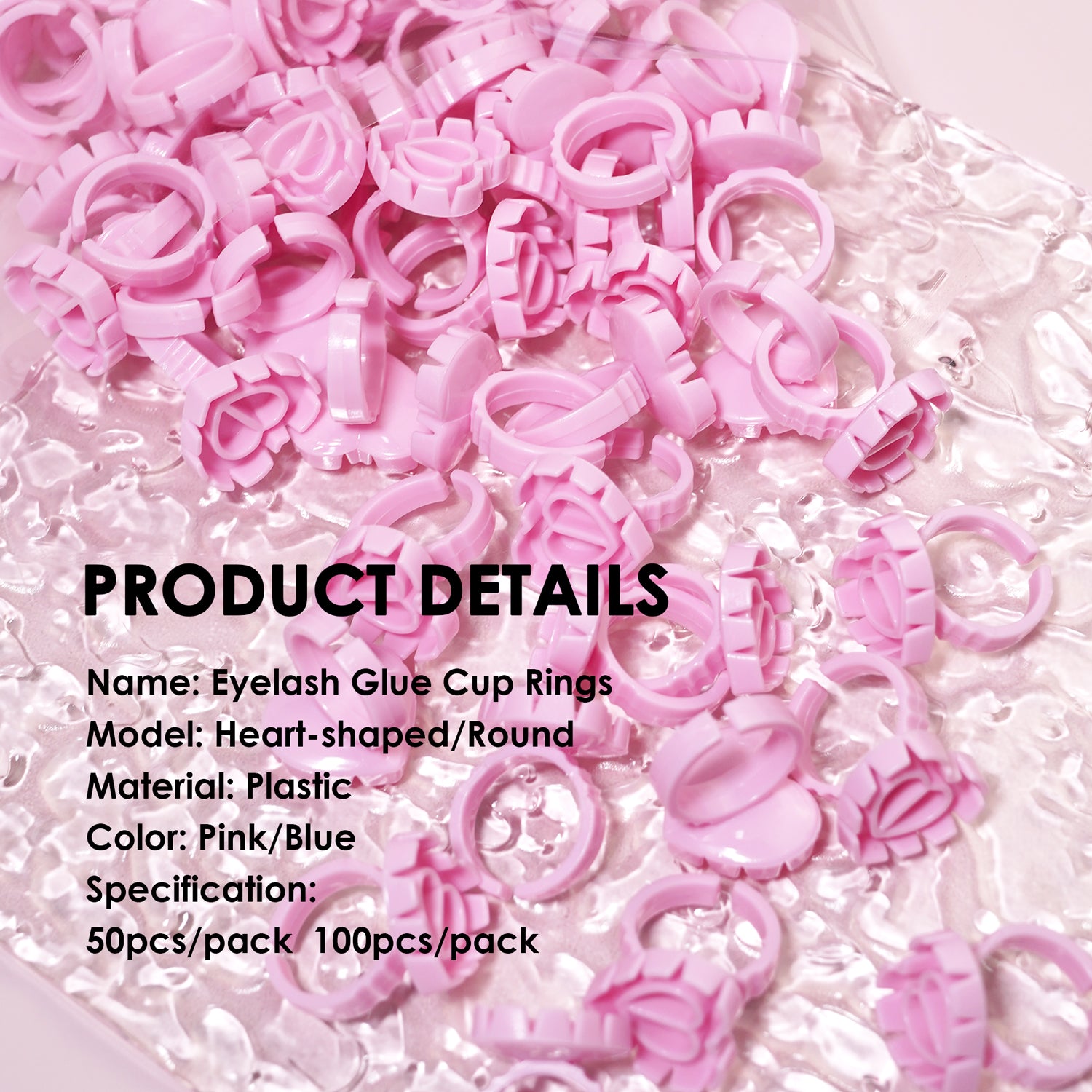 Eyelash Glue Cup Rings 100pcs/pack