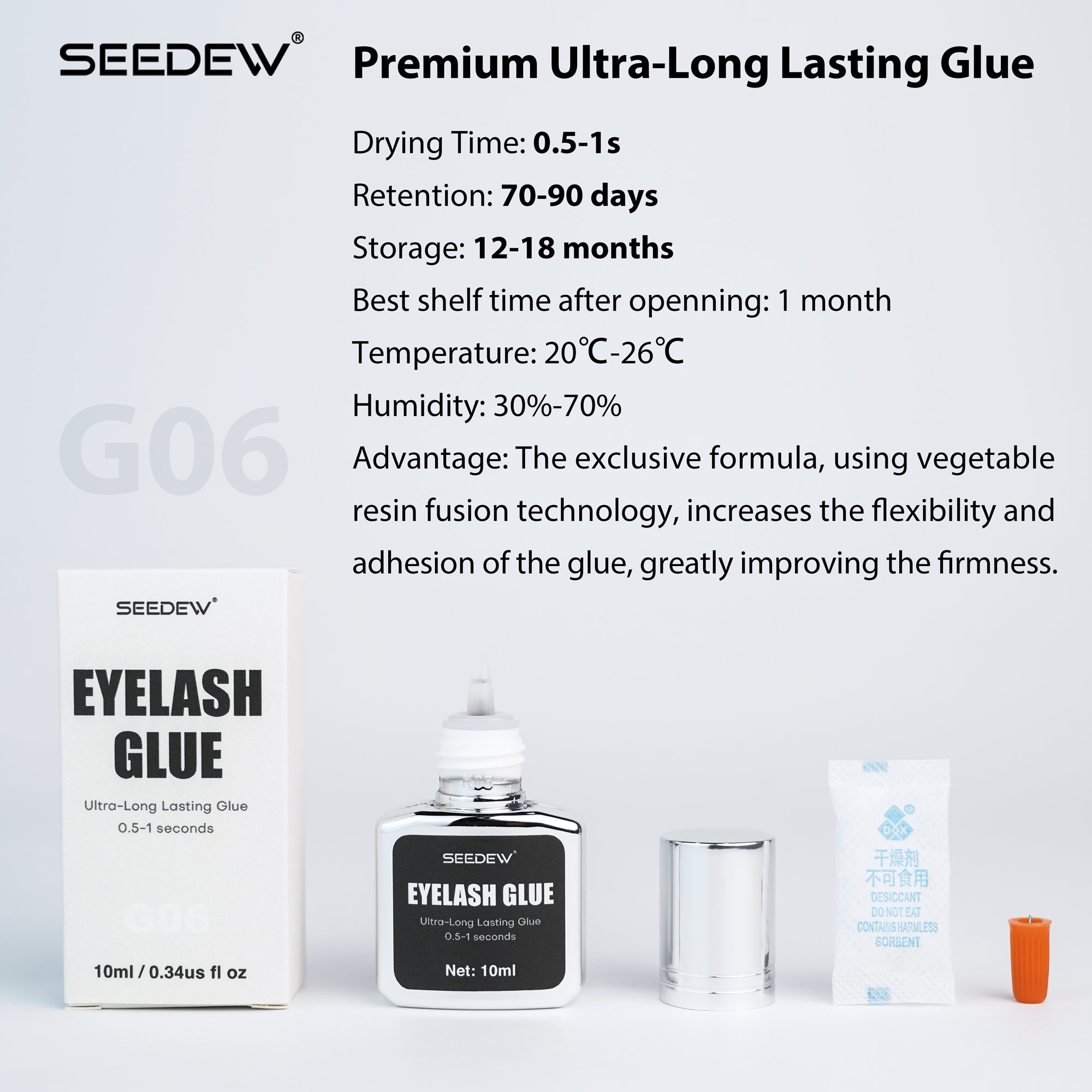 G06 Ultra-Long Lasting 0.5s-1s Professional Eyelash Glue