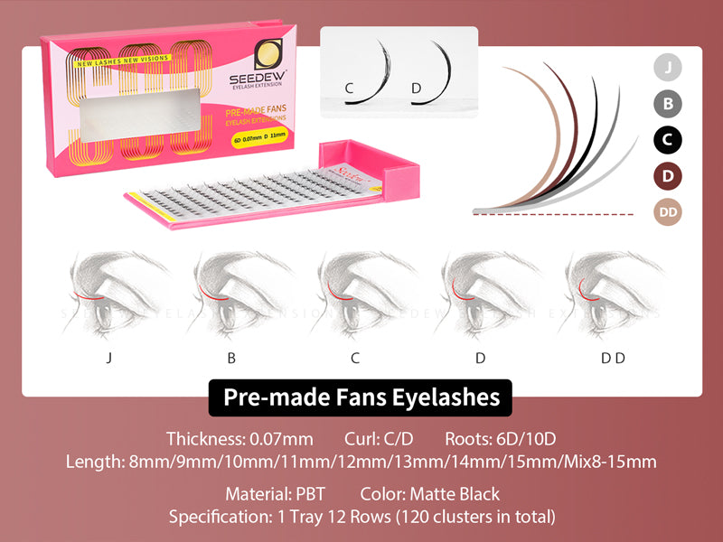 Premade Fans 6D/10D Eyelash Extensions