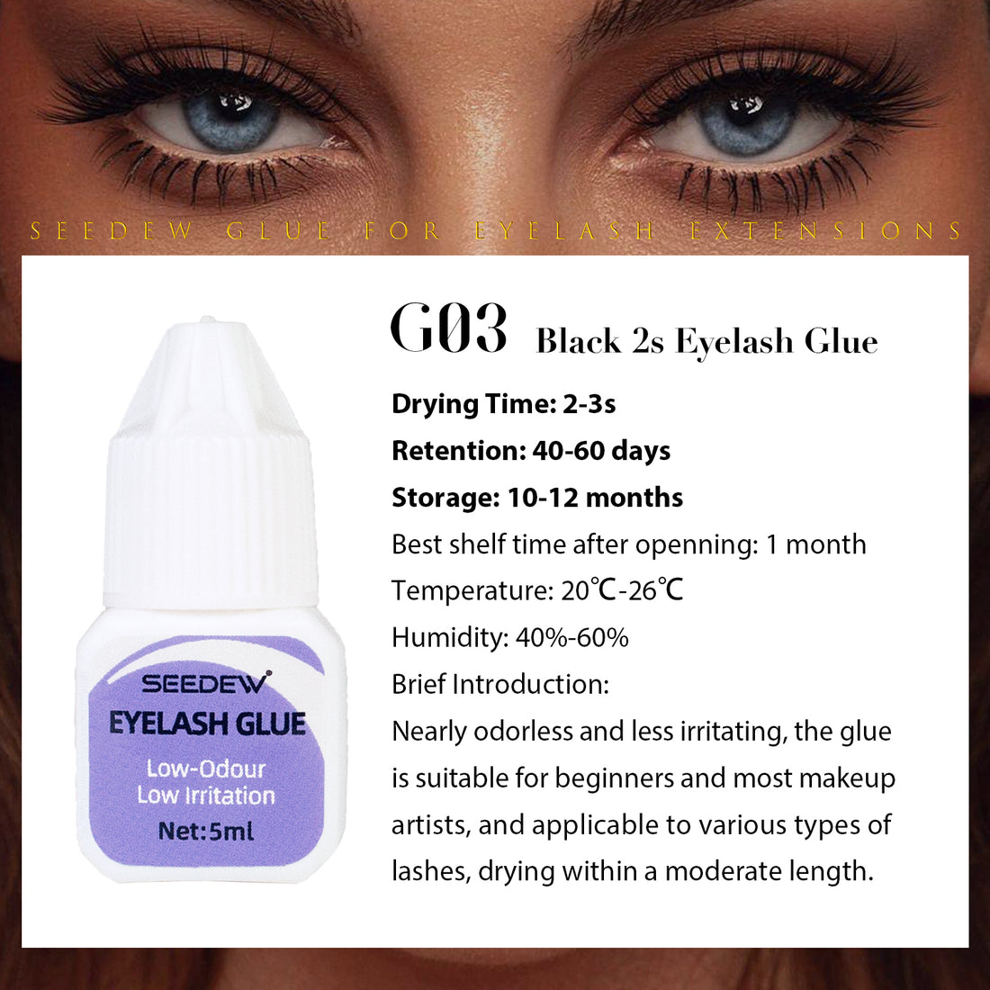 G03 Black 2s Eyelash Glue 5ml