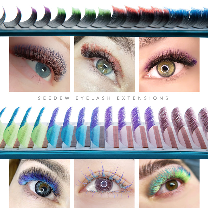 Gradient Colored Eyelash Extensions